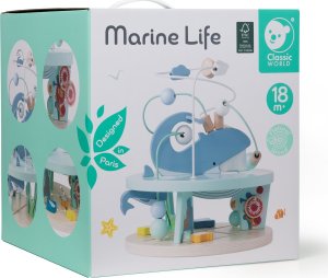 Classic World CLASSIC WORLD Drewniany Edukacyjny Labirynt Przeplatanka Życie Morskie 18m+ 10