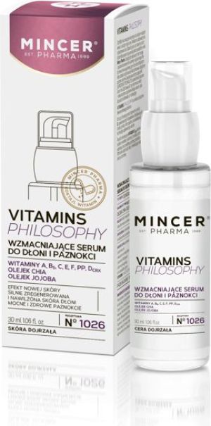 Mincer Pharma Vitamin Philosophy Serum wzmacniające do dłoni i paznokci nr 1026 30ml 1