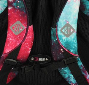 St.Majewski Plecak szkolny młodzieżowy 4-komorowy kosmos Niebula 17 cali 4