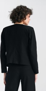 Nife Żakiet typu chanel, lniany - czarny - Z54 (kolor czarny, rozmiar 44) 2