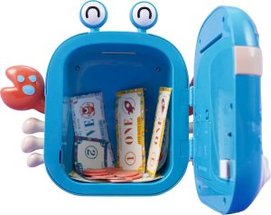 Woopie Elektroniczna Skarbonka Sejf Bankomat na Pin Kod Dostępu Krab Plecak Niebieski 2