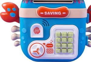 Woopie Elektroniczna Skarbonka Sejf Bankomat na Pin Kod Dostępu Krab Plecak Niebieski 6