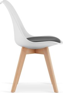 Leobert Zestaw komplet krzeseł biało czarne drewniane nogi 4szt 4