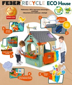 Feber FEBER Domek ogrodowy Recycle Eco Segregacja Odpadów Zielona Energia 7