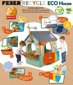 Feber FEBER Domek ogrodowy Recycle Eco Segregacja Odpadów Zielona Energia 8