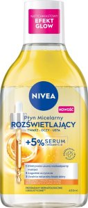 Nivea Płyn micelarny rozświetlający twarz-oczy-usta + 5% serum 400 ml 1