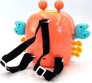 Woopie WOOPIE Elektroniczna Skarbonka Sejf Bankomat na Pin Kod Dostępu Krab Plecak Pomarańczowy 3