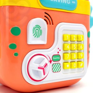 Woopie WOOPIE Elektroniczna Skarbonka Sejf Bankomat na Pin Kod Dostępu Krab Plecak Pomarańczowy 4