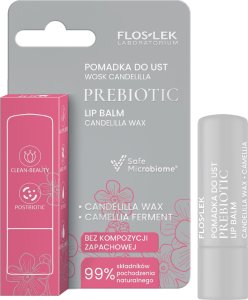 Floslek FLOSLEK Prebiotic Lip Care Prebiotyczna pomadka do ust wosk candelilla 4 g 1