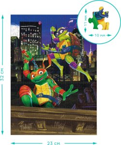 Dodo Puzzle "Wojownicze Żółwie Ninja - Donatello I Michelangelo" 250 Elementów 4