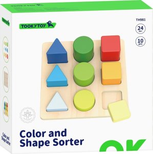 Tooky Toy TOOKY TOY Edukacyjna Układanka Figury Geometryczne 4