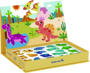 Tooky Toy TOOKY TOY Układanka Magnetyczna Dinozaury Puzzle 1