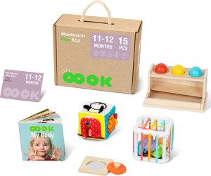 Tooky Toy TOOKY TOY Box Pudełko XXL Montessori Edukacyjne 5w1 Sensoryczne 11-12 Mies 1