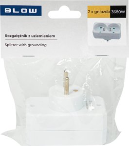 Blow 98-606# Rozgałęźnik r-270p pr 2-gniazda z uziemieniem okrągłe 4