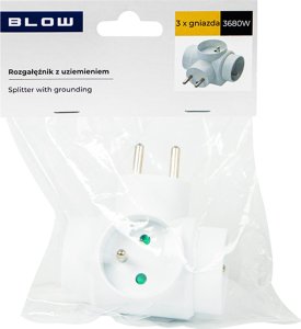 Kabel zasilający Blow 98-605# Rozgałęźnik r-31 pr 3gniazda z uziemieniem 3