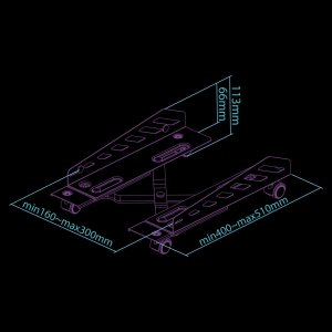 Uchwyt do komputera Ultradesk Ultradesk CRITTER stojak na obudowę komputerową, czarna 9