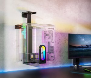 Uchwyt do komputera Ultradesk Ultradesk FLANK Uchwyt komputerowy pod blat biurka, RGB, czarna 11