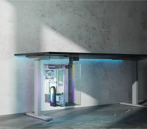 Uchwyt do komputera Ultradesk Ultradesk FLANK Uchwyt komputerowy pod blat biurka, RGB, czarna 12