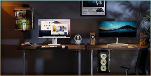 Uchwyt do komputera Ultradesk Ultradesk FLANK Uchwyt komputerowy pod blat biurka, RGB, czarna 13