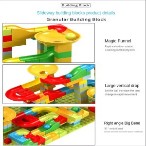 Woopie WOOPIE Tor Kulkowy Kulodrom Zjeżdżalnia dla Kulek Konstrukcja 340 el. 4