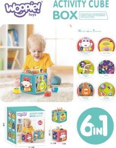 Woopie WOOPIE Interaktywna Kostka Sensoryczna Edukacyjna Montessori Sorter 6w1 2