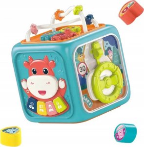 Woopie WOOPIE Interaktywna Kostka Sensoryczna Edukacyjna Montessori Sorter 6w1 4