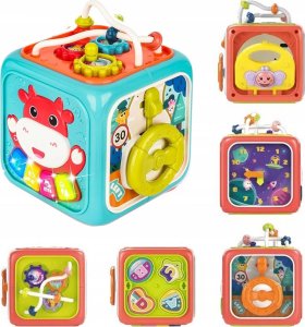 Woopie WOOPIE Interaktywna Kostka Sensoryczna Edukacyjna Montessori Sorter 6w1 7