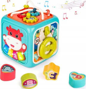 Woopie WOOPIE Interaktywna Kostka Sensoryczna Edukacyjna Montessori Sorter 6w1 8