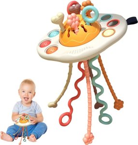 Woopie WOOPIE BABY Zabawka Sensoryczna Montessori Gryzak Grzechotka Wielofunkcyjny UFO 2