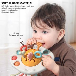 Woopie WOOPIE BABY Zabawka Sensoryczna Montessori Gryzak Grzechotka Wielofunkcyjny UFO 3