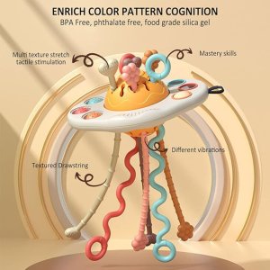 Woopie WOOPIE BABY Zabawka Sensoryczna Montessori Gryzak Grzechotka Wielofunkcyjny UFO 5