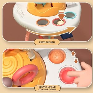 Woopie WOOPIE BABY Zabawka Sensoryczna Montessori Gryzak Grzechotka Wielofunkcyjny UFO 7