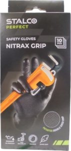 Stalco Rękawice rękawiczki nitrylowe Stalco NITRAX GRIP rozmiar 9 - L 5 par 1