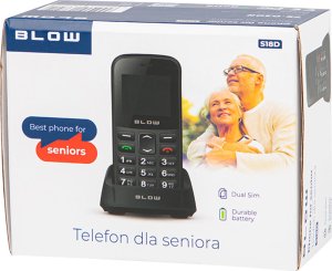 Telefon stacjonarny Blow 75-030# Telefon dla seniora blow czarny z podstawką s18d 5
