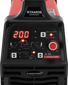 Stamos Germany Spawarka TIG MMA Hot Start Pulse ARC-Force LED 200 A 3