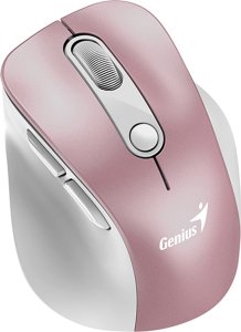 Mysz Genius Mysz bezprzewodowa, Genius Ergo 9000S Pro, różowa, optyczna, 2400DPI 2