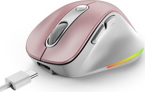 Mysz Genius Mysz bezprzewodowa, Genius Ergo 9000S Pro, różowa, optyczna, 2400DPI 4