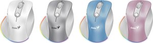 Mysz Genius Mysz bezprzewodowa, Genius Ergo 9000S Pro, różowa, optyczna, 2400DPI 7