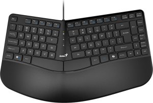 Klawiatura Genius Genius Ergo KB-700, CZ/SK, ergonomiczna, przewodowa (USB), czarna, Copilot 1