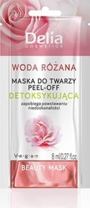 Delia DELIA Beauty Maseczka peel-off do twarzy detoksykująca z wodą różaną 8 ml 1