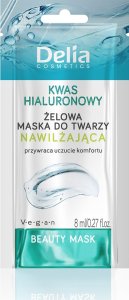 Delia DELIA Beauty Żelowa maseczka do twarzy nawilżająca z kwasem hialuronowym 8 ml 1