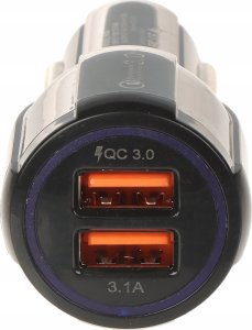 Ładowarka ŁADOWARKA SAMOCHODOWA USB 5V/3.1A/2XUSB-QUICK3.0/CAR 2