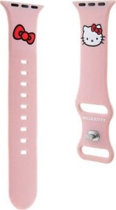 HelloKitty Hello Kitty Pasek HKAWLSCHBLP Apple Watch 42/44/45/49mm różowy/pink strap Silicone Kitty Head 10