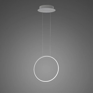 Lampa wisząca ALTAVOLA DESIGN Lampa wisząca Ledowe Okręgi No.1 X 40cm 3k srebrny (Barwa światła delikatnie ciepła, Kierunek padania światła do wewnątrz, Kolor srebrny, Możliwość ściemniania nie) 1