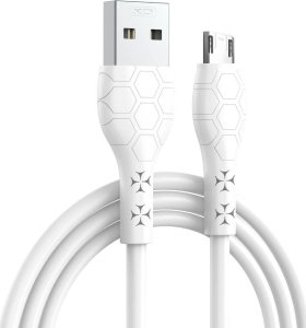 Kabel USB XO Kabel USB - microUSB 1m 2,4A XO NB240 biały 1