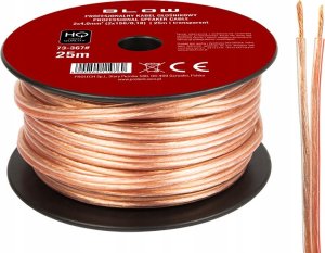 Kabel zasilający Blow 73-367# Przew.głośn.2x4,00mm przezroczysty 25m 2
