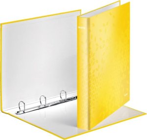 Segregator Leitz Segregator ringowy A4 40mm 4DR/25mm żółty 42420016 LEITZ WOW 2