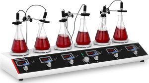 Steinberg Mieszadło magnetyczne laboratoryjne 99deg;C timer 6 stanowisk + mieszadełka 3