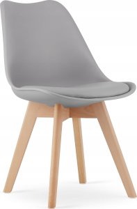 Leobert Zestaw stół kwadratowy 80x80 dąb sonoma + 4 krzesła MARK szare 5