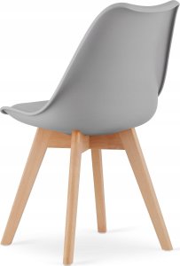 Leobert Zestaw stół kwadratowy 80x80 dąb sonoma + 4 krzesła MARK szare 8